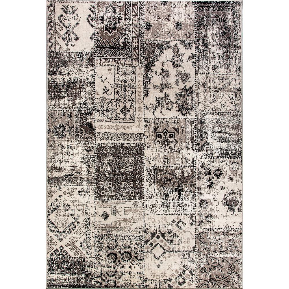 Dynamic Rugs 32487-6595 Infinity 2 Ft. X 3 Ft. 11 In. Rectangle Rug in Black/Silver